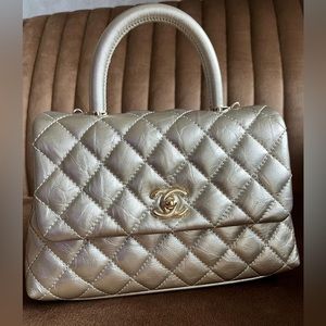 ##SOLD###Chanel coco handle small metalic edition ###SOLD##